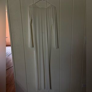 Reformation Larri Knit Maxi Dress in White Size L